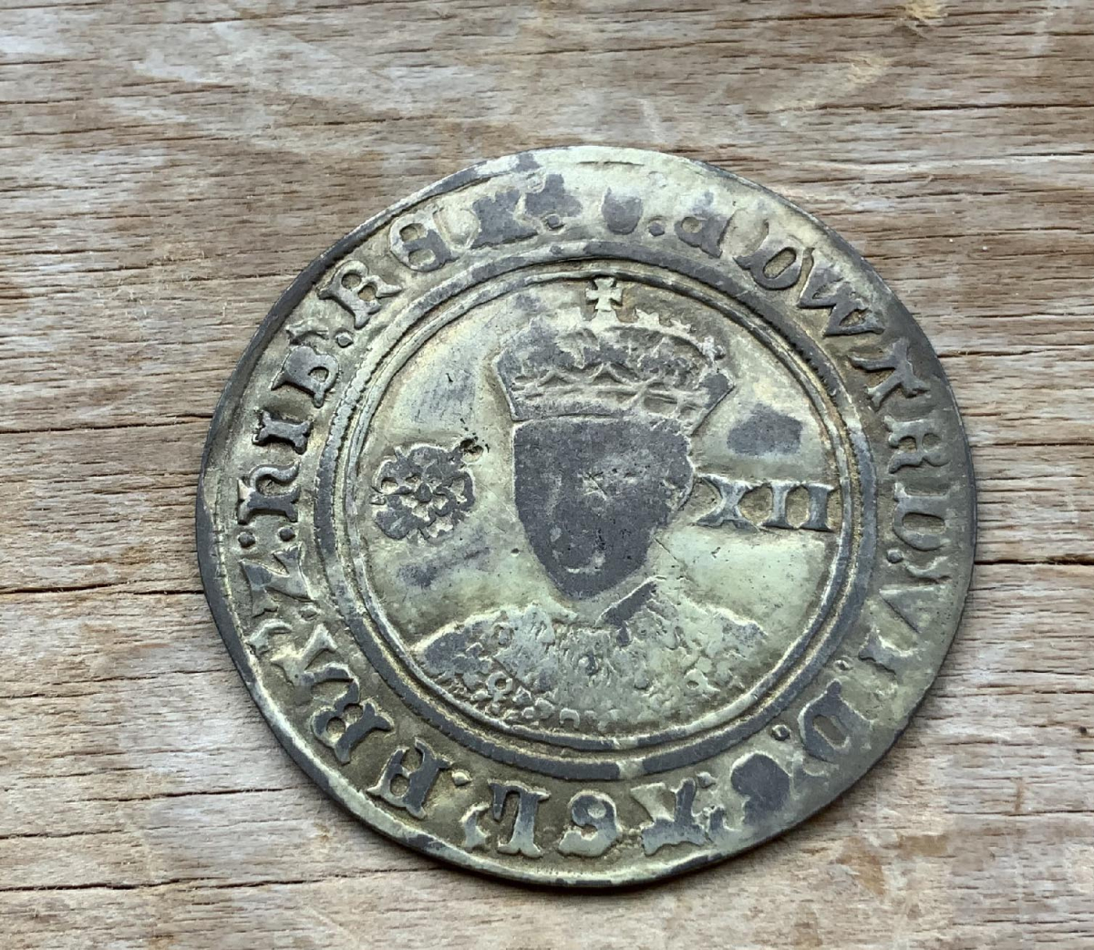 Rare 1551-1553 Edward VI of England Shilling coin C338
